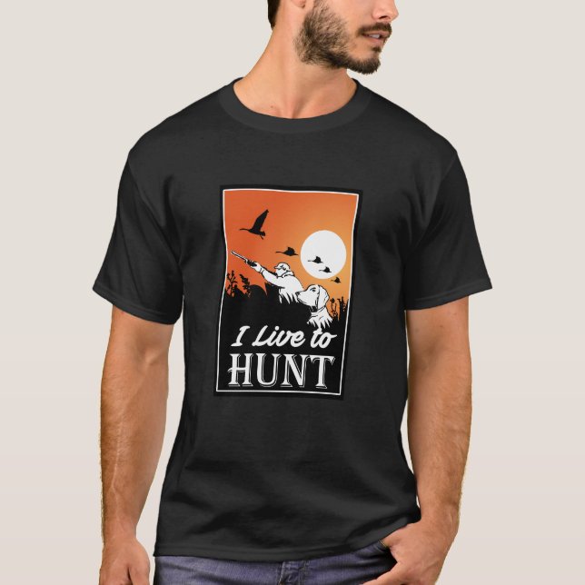 Camiseta vivo para cazar (Anverso)