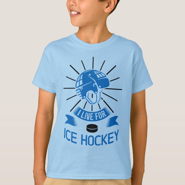 Camiseta Vivo Para El Hockey Sobre Hielo (Anverso)