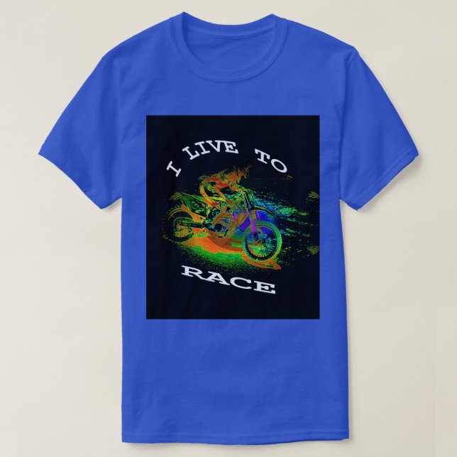 Camiseta VIVO PARA RACE Motocross Racer (Diseño del anverso)