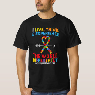 Camiseta Vivo, pienso y experimento divertida conciencia de