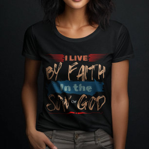 Camiseta Vivo Por Fe Dios Cristo Gratitud Por Las Mujeres