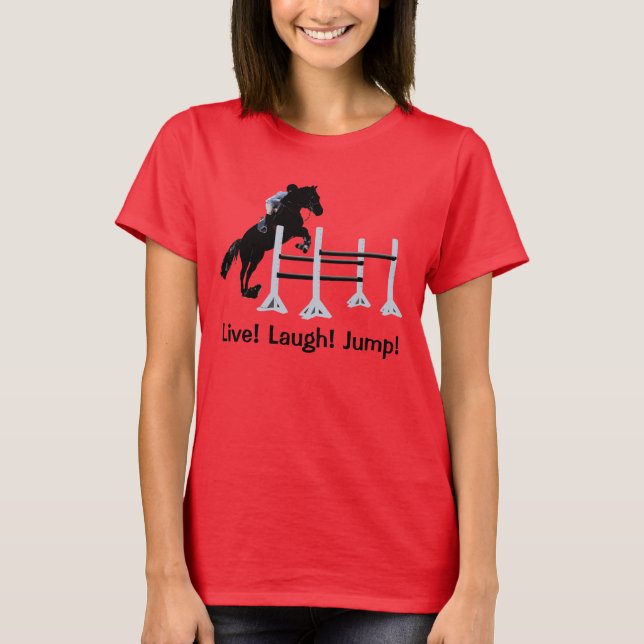 Camiseta ¡Vivo! ¡Risa! ¡Salto! Puente del caballo (Anverso)