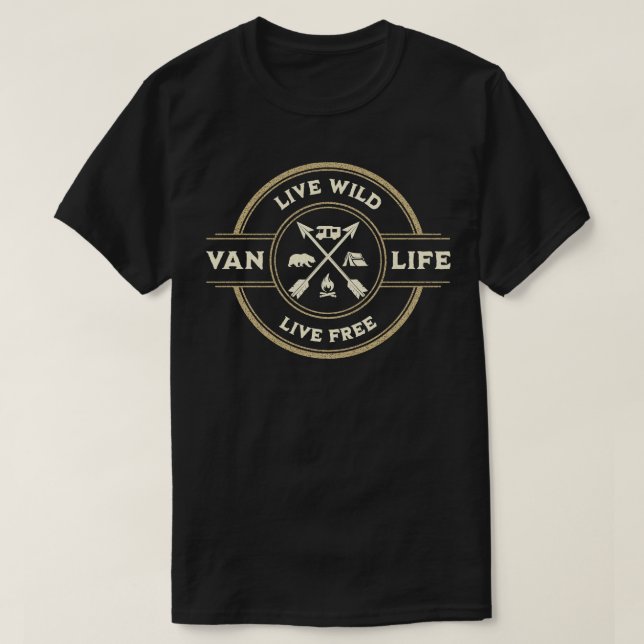 Camiseta Vivo salvaje libre van life lover (Diseño del anverso)