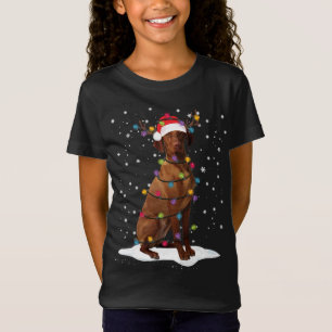 Camiseta Vizsla Árbol de Navidad Luz Pajama Perro Lover Xma
