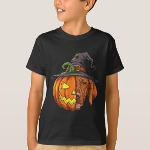 Camiseta Vizsla Calabaza Jack O Lantern Halloween niños hom