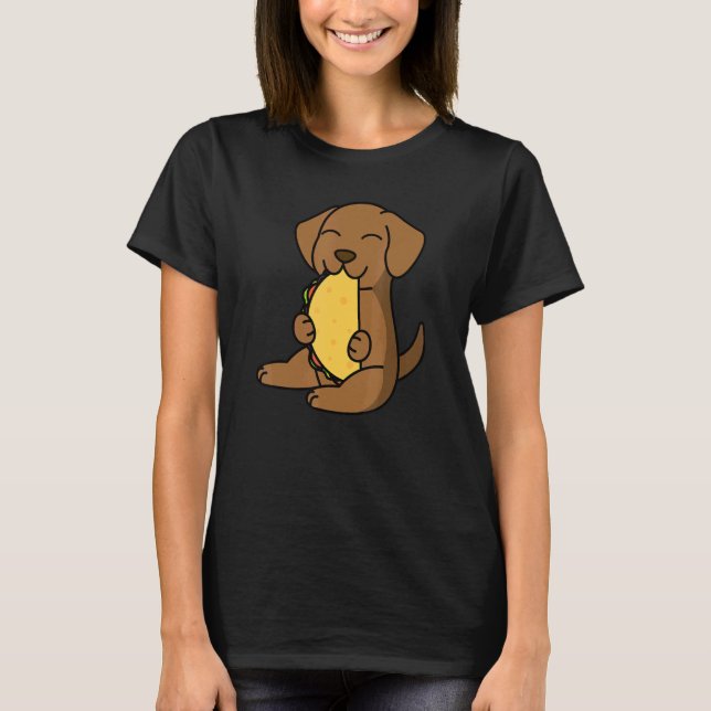 Camiseta Vizsla Comiendo Un Taco Perro (Anverso)