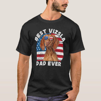 Camiseta Vizsla Dad Para Hombres Vizsla Húngara Bandera Ame