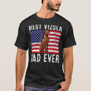 Camiseta Vizsla Dad Usa La Bandera Estadounidense Vizsla Du