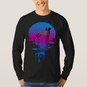 Camiseta Vizsla de puesta del sol retro vintage