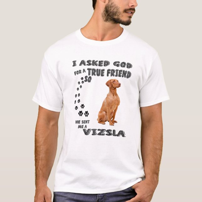 Camiseta Vizsla Dog Cita A Mamá Papá Vestido, Cuidado Húnga (Anverso)