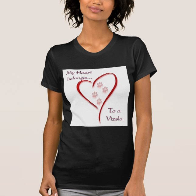 Camiseta Vizsla Heart Pertenece (Anverso)