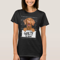 Vizsla Mugshot Guilty Dog