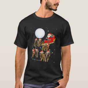 Camiseta Vizsla Navidades de renos divertidos Moon Santa Do