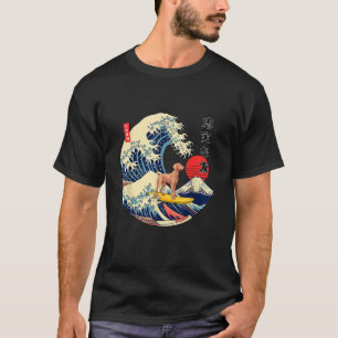 Camiseta Vizsla Ola Japonesa de Kanagawa Surf Perro Leal Ho