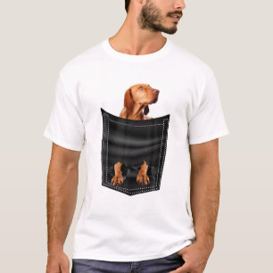 Camiseta Vizsla Perro Raza Cute Perro Diseño de Bolsillo -