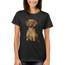 Vizsla Sketch-Style Illustration T-Shirt