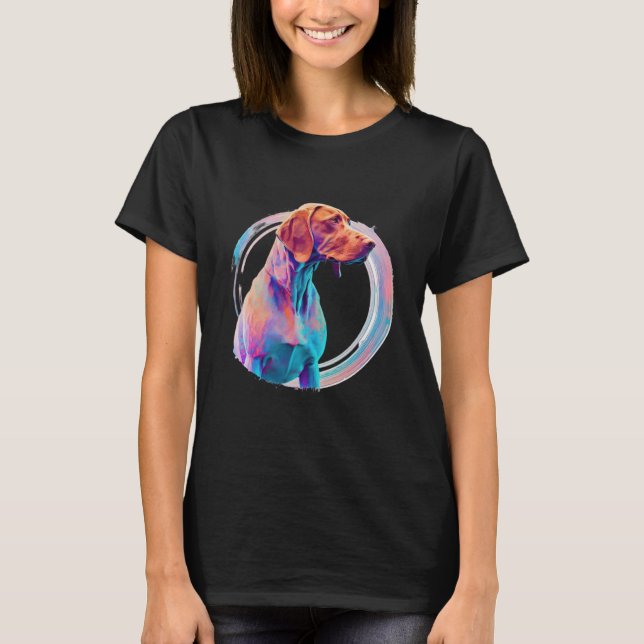 Camiseta Vizsla Vaporwave Retrowave Estética (Anverso)