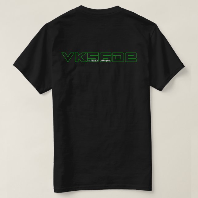 Camiseta VK56DE en verde (Reverso del diseño)