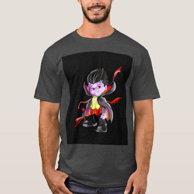 Camiseta Vladimir el vampiro en negro (Anverso)
