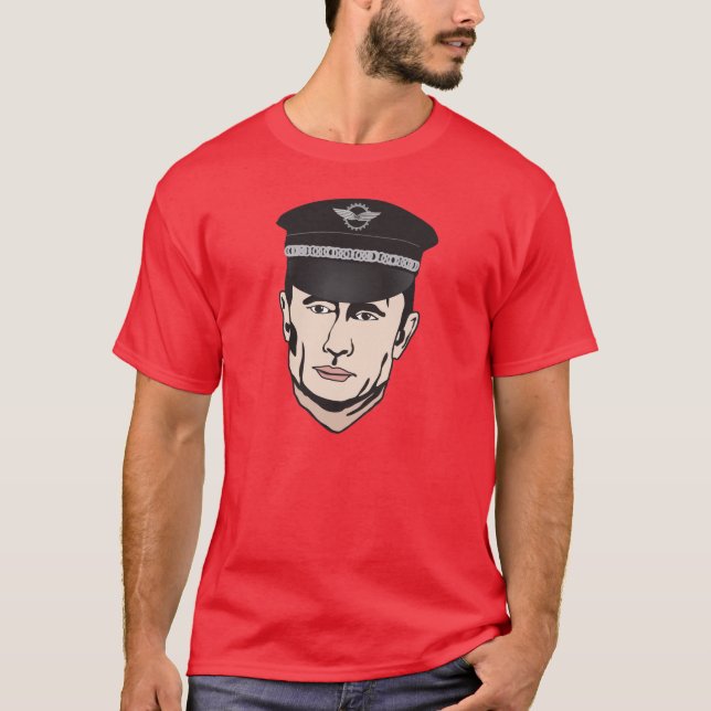 Camiseta Vladimir Putin con gorra de cuero (Anverso)