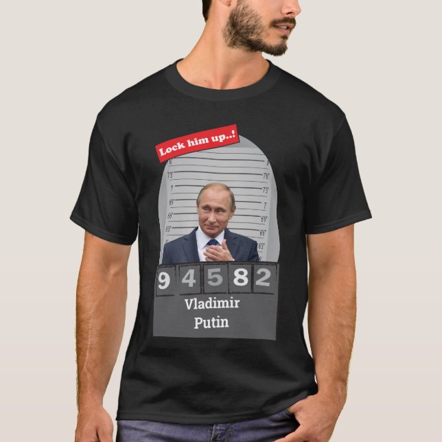 Camiseta Vladimir Putin Disparo de humor satírico encerránd (Anverso)