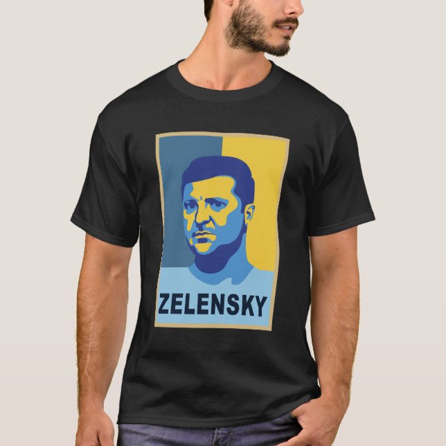 Camiseta Vladimir Zelensky - Yo apoyo a Ucrania (Anverso)