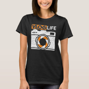 Camiseta Vlog Life Vlogger Camera Social Media Influencer V