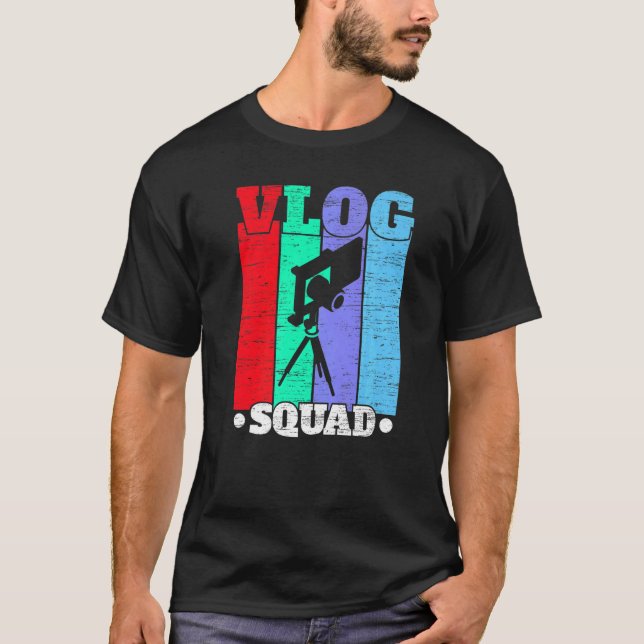 Camiseta Vlog Squad Creador de Contenidos de Medios Sociale (Anverso)