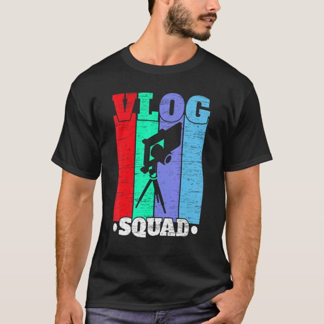 Camiseta Vlog Squad Social Media Content Creator Vlogger 1 (Anverso)
