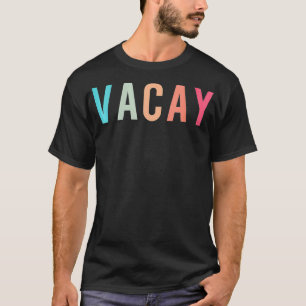 Camiseta VNeck Mujeres Cute Summer Vacay