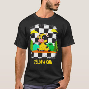 Camiseta VNeck, vaca amarilla en TV