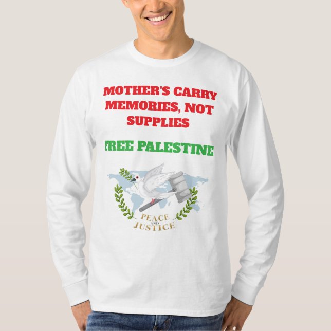 Camiseta Voces de Palestina - La humanidad reclama justicia (Anverso)