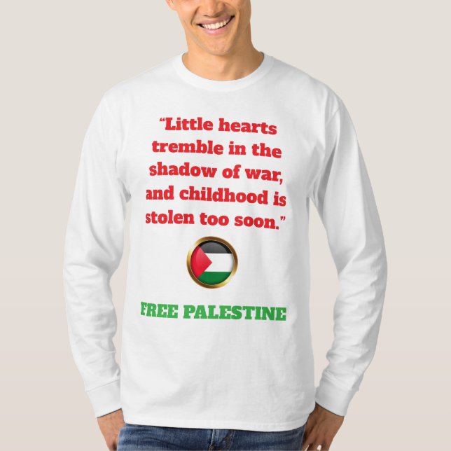 Camiseta Voces de Palestina - La humanidad reclama justicia (Anverso)