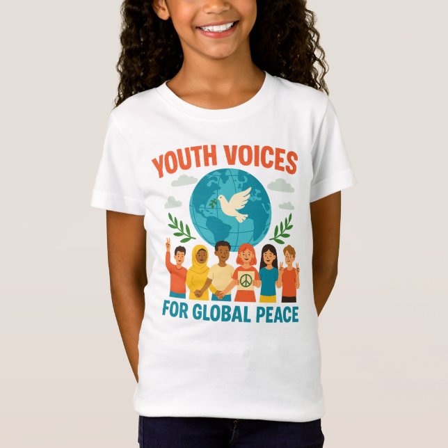 Camiseta "Voces juveniles por la paz global" - (Anverso)