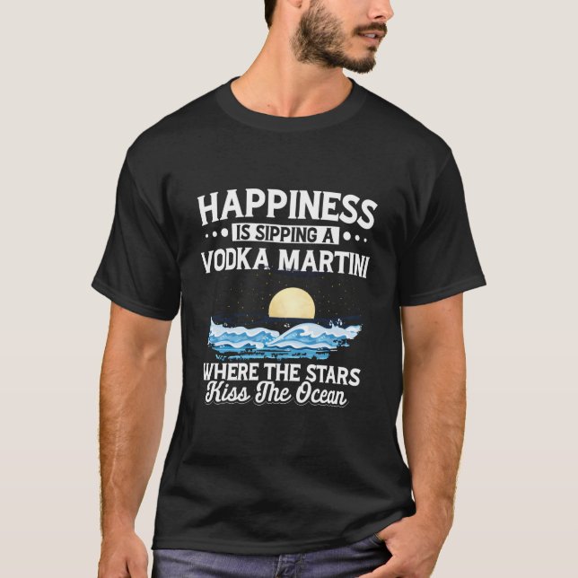 Camiseta Vodka Martini Vacuna Vestuario Dress Resort Beach  (Anverso)