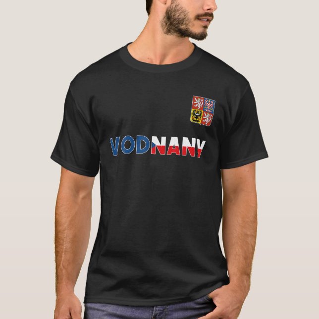 Camiseta Vodnany República Checa Bandera Del Corazón Cubier (Anverso)