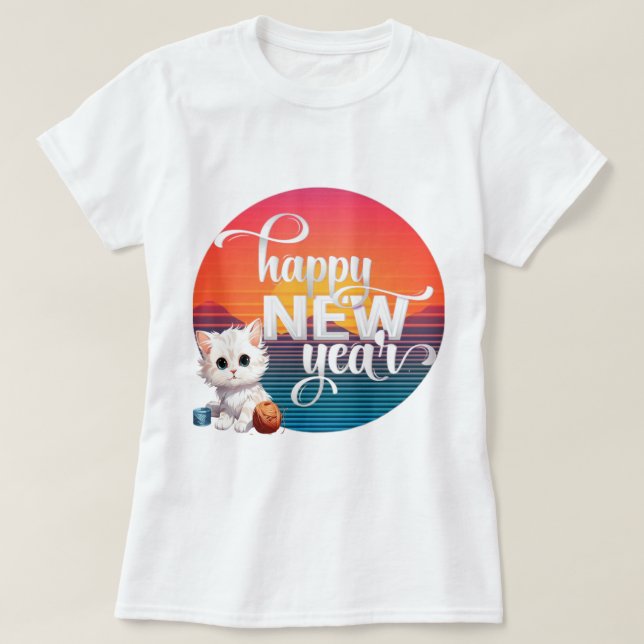 Camiseta "Vogue Vivid: Felices Bliss de Moda de Año Nuevo 2 (Diseño del anverso)