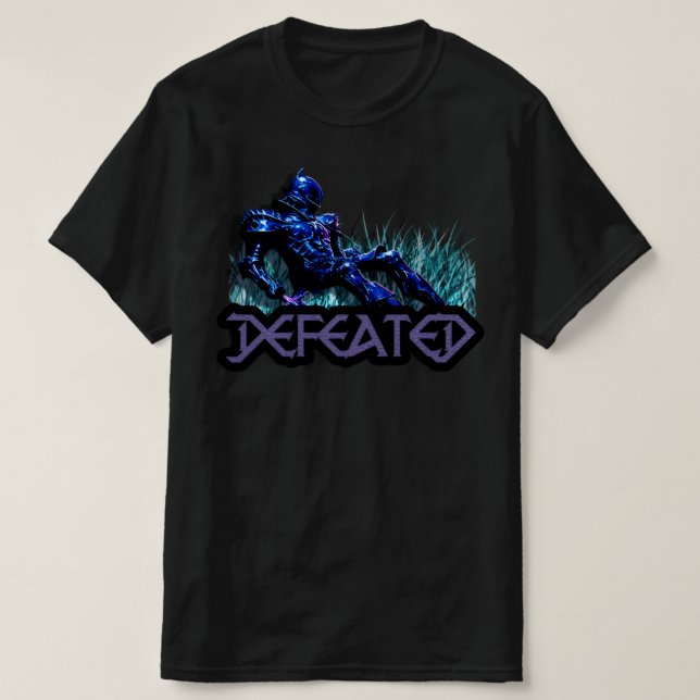 Camiseta VoidForge "Derrotado" Caballero Caído de Dark Fant (Diseño del anverso)