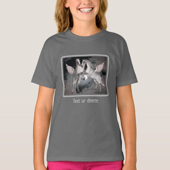 Camiseta Volando caballos Pegasus Fantasía Arte Personaliza (Anverso)