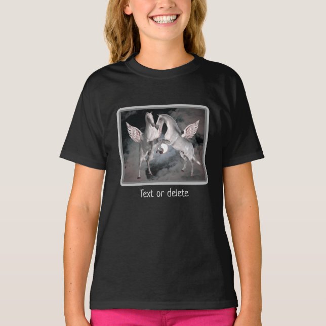 Camiseta Volando caballos Pegasus Fantasía Arte Personaliza (Anverso)