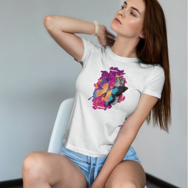 Camiseta Volando de mariposa holográfica (Subido por el creador)