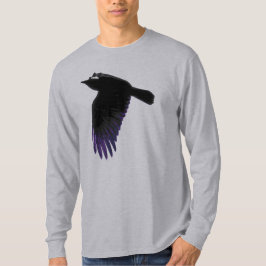 Camiseta Volando en cuerdas negras y púrpura