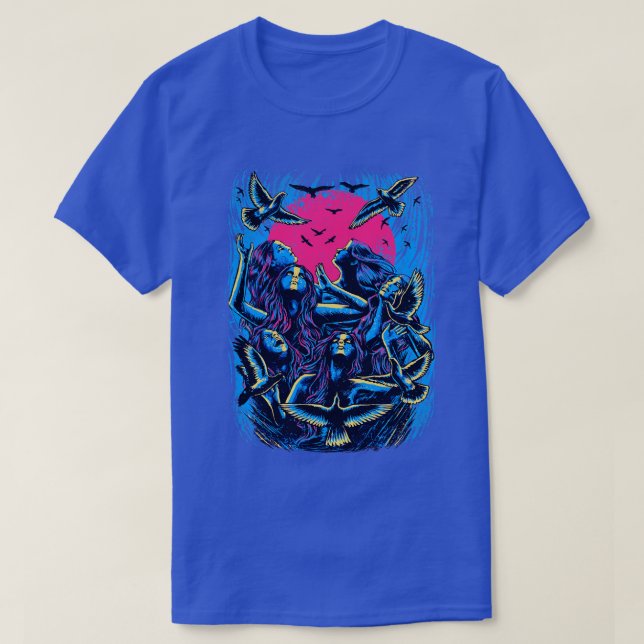 Camiseta Volando hacia atrás (Diseño del anverso)