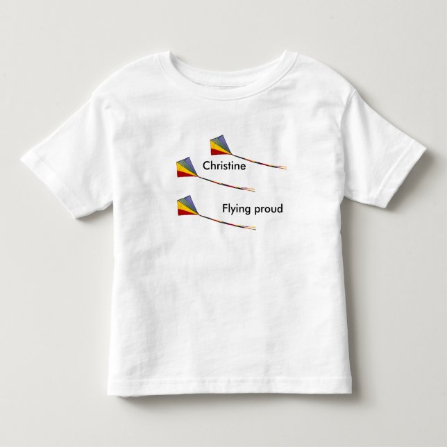 Camiseta - Volando orgulloso (plantilla de nombre) (Anverso)