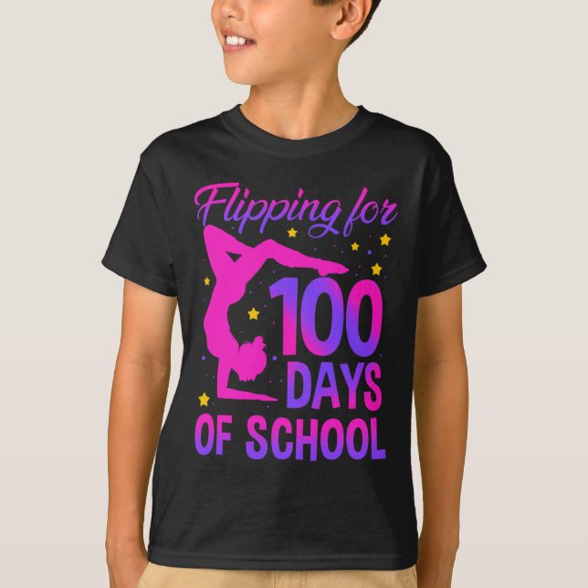 Camiseta Volando Por 100 Días De Gimnasia Escolar (Anverso)