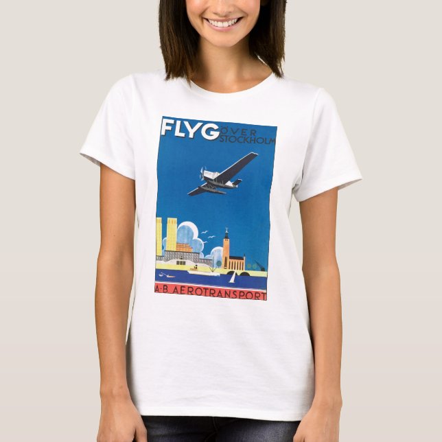 Camiseta Volando por Estocolmo (Anverso)