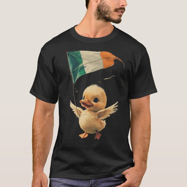 Camiseta Volando una cometa de bandera irlandesa (Anverso)