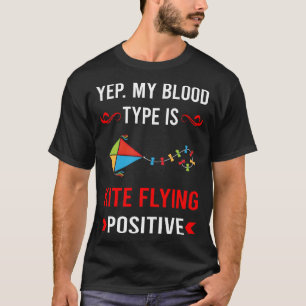 Camiseta Volando una Cometa del Tipo Sanguíneo