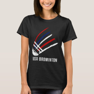 Camiseta Volante de bádminton Usa Rojo Blanco Azul