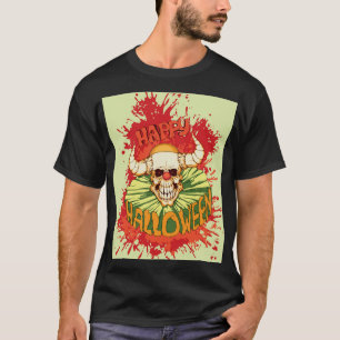 Camiseta Volante de Halloween: tema diabólico del payaso